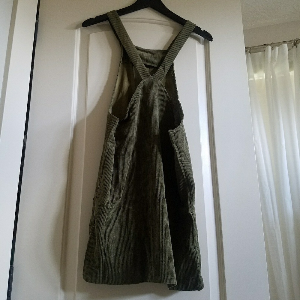 LAST ONE + FREE GIFT Olive Button Corduroy Dress - Picture 5 of 7